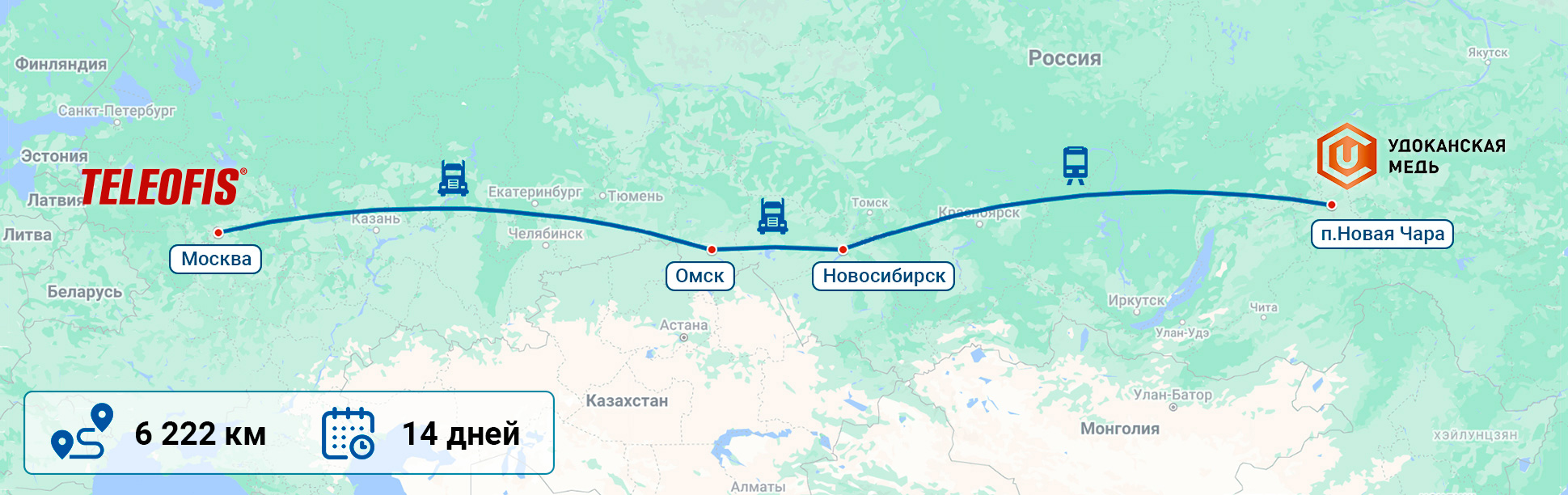 Промышленные терминалы маршрут доставки из Москвы в регионы
